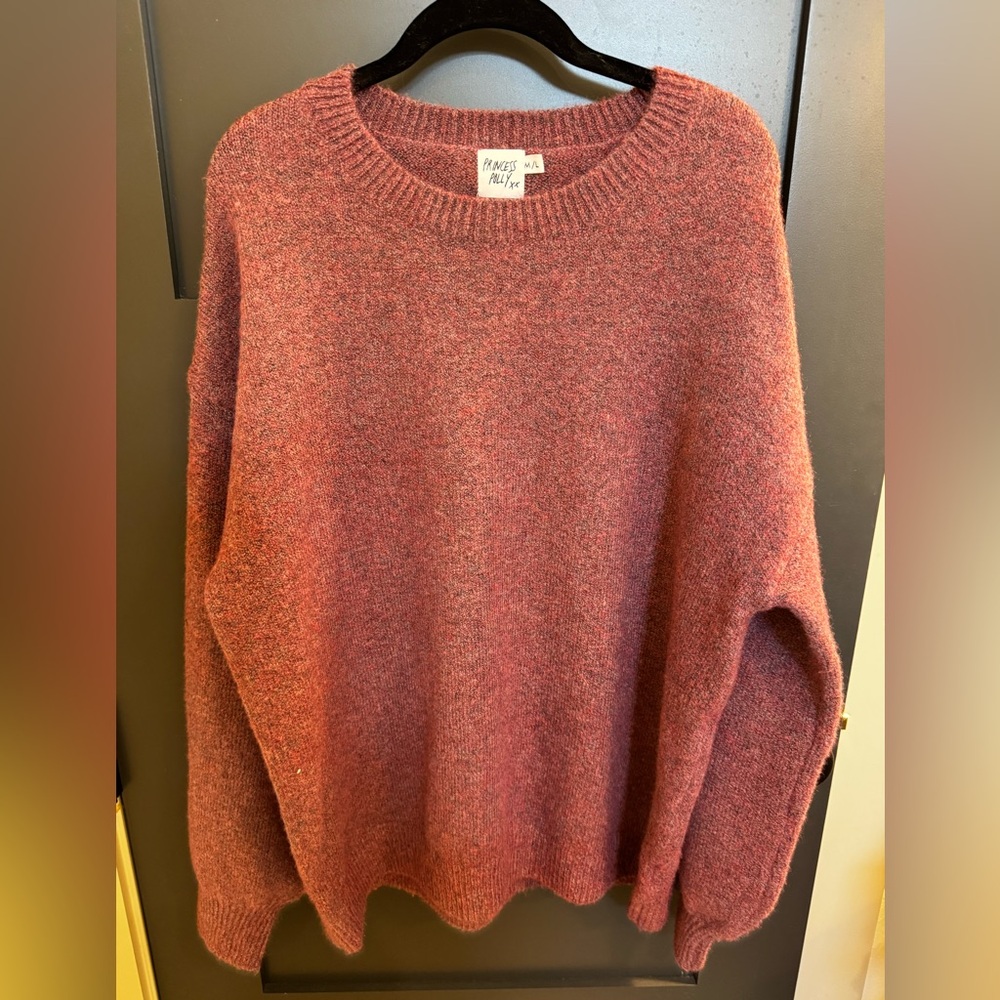 Princess Polly Marled Rust Crewneck Sweater